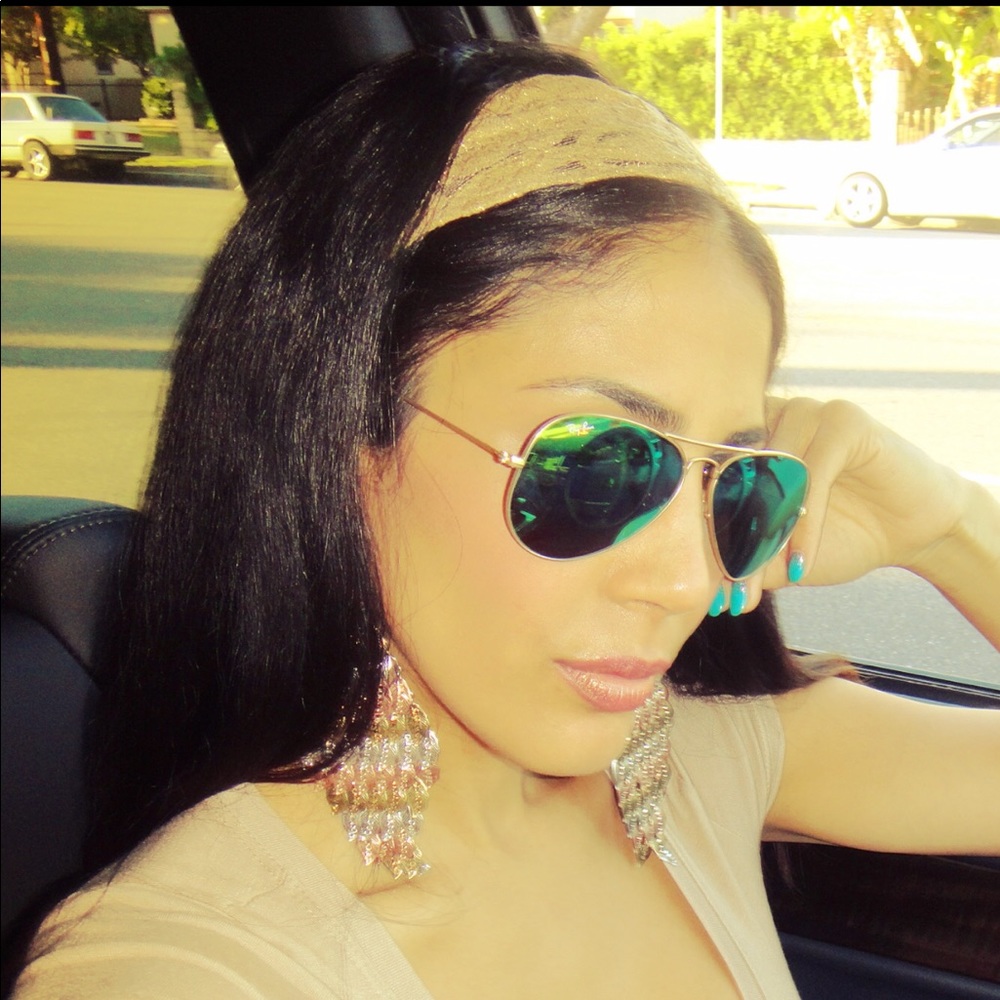 Ray- ban Aviator flash lenses green